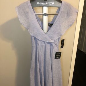 Lulu’s Off-the-shoulder light blue midi dress